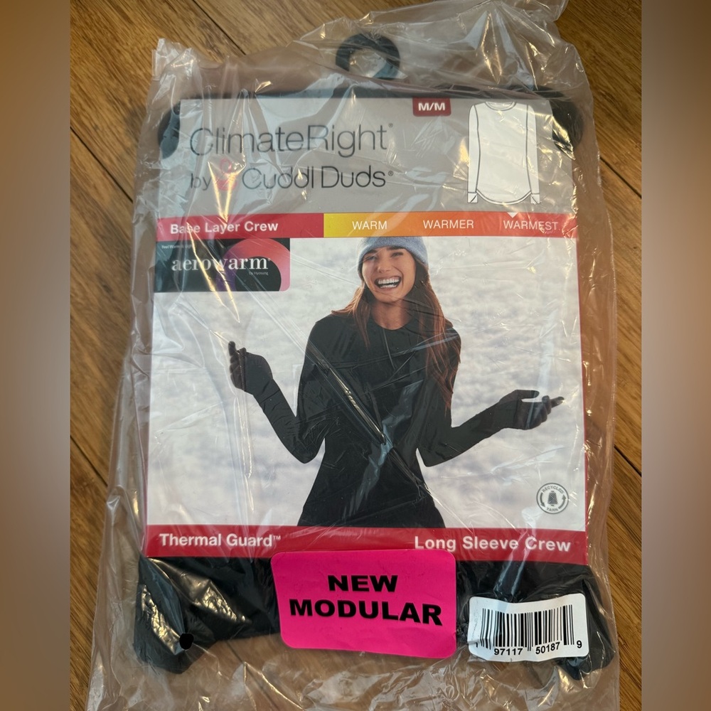 NWT Cuddl Duds Black Long Sleeve Top